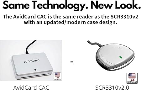 AvidCard CAC USB-A Smart Card Reader
